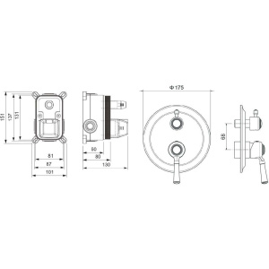 Смеситель для ванны Aquatek Классик AQ1546CR хром