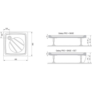 Купить Поддон для душа Ravak Galaxy Pro Perseus Pro-80 в Москве с доставкой Поддон для душа Ravak Galaxy Pro Perseus Pro-80