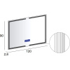Зеркало Cezares 120х90, с LED-подсветкой, с антизапотевателем