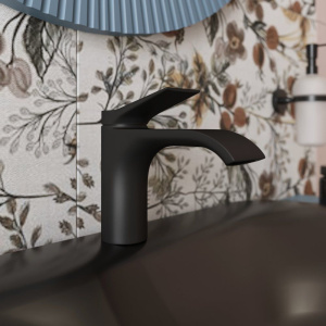 Смеситель для раковины Hansgrohe Vivenis 80 75012670 матовый черный