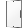 Душевая дверь в нишу AQUAme AQM7108-2-9 90 см, профиль черный матовый, стекло прозрачное