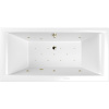 Акриловая ванна WHITECROSS Savia Duo RELAX 170x80 см, с гидромассажем, с каркасом, со сливом-переливом, фурнитура бронза