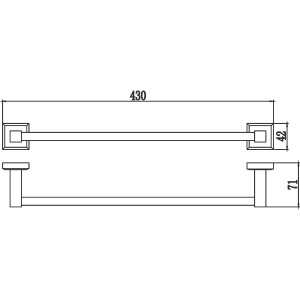 Полотенцедержатель Savol 95 S-409524 одинарный, 40 см