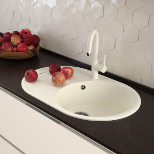 Купить Мойка кухонная Lemark Lacha 760 9910058 жасмин в Москве с доставкой Мойка кухонная Lemark Lacha 760 9910058 жасмин