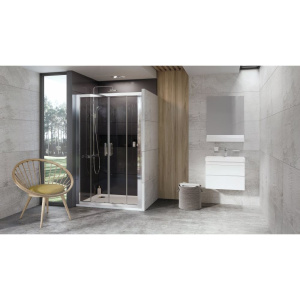 Купить Душевая дверь в нишу Ravak 10° 10DP4-190 Transparent, профиль хром в Москве с доставкой Душевая дверь в нишу Ravak 10° 10DP4-190 Transparent, профиль хром