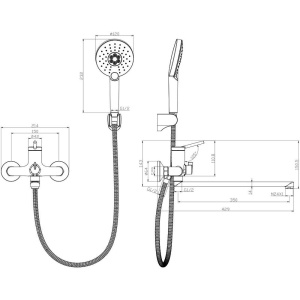 Универсальный смеситель Lemark Minima LM3851C