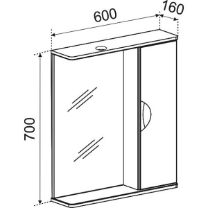Зеркало Emmy Милли R 60, с подсветкой