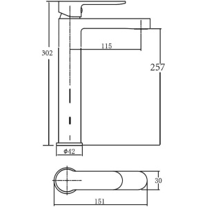 Смеситель для раковины Aquanet Passion AF300-11B