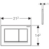 Кнопка смыва Geberit Omega 30 115.080.KK.1 белая/золото