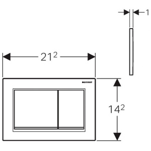 Кнопка смыва Geberit Omega 30 115.080.KK.1 белая/золото