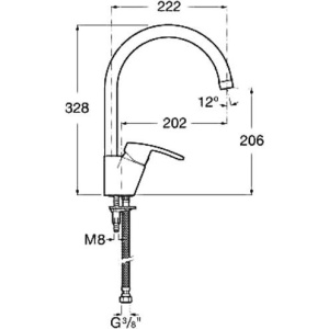 Смеситель для кухни Roca Monodin new 5A8498C0M