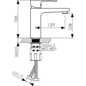 Купить Смеситель для раковины Kaiser Elite 01011-2 черный в Москве с доставкой Смеситель для раковины Kaiser Elite 01011-2 черный