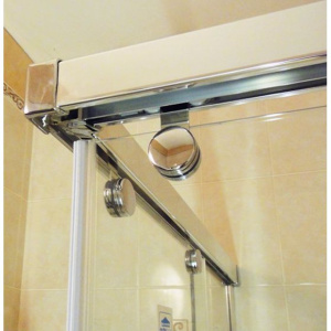 Душевой уголок GuteWetter Slide Rectan GK-864 правая 90x85 см стекло бесцветное, профиль хром