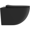 Унитаз подвесной Aqueduto Ovo OVO0140 безободковый, с микролифтом, черный матовый