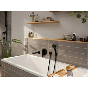 Смеситель для ванны с душем Hansgrohe Rebris E 72468670 черный матовый