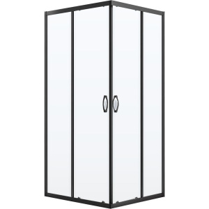 Душевой уголок Veconi Rovigo RV-101B 80x80, профиль черный