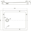 Поддон для душа Veconi Tezeo acrylic TZ-54B 120x90, черный