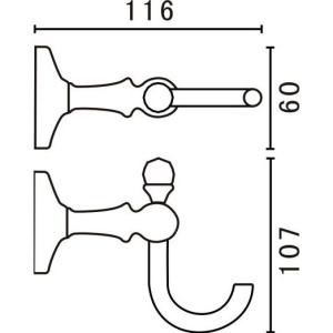 Крючок Art&Max Antic Crystal AM-E-2686BSJ-Br