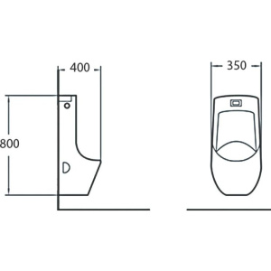 Писсуар SantiLine SL-6002MB черный матовый