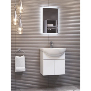 Тумба с раковиной Vigo Wing 50 белая матовая