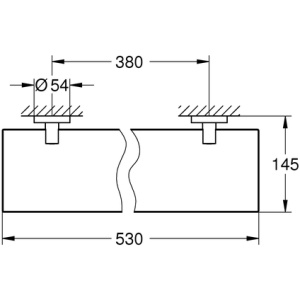 Полочка стеклянная 600 мм Grohe Essentials 40799001