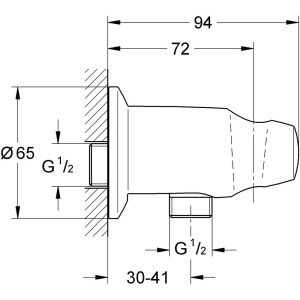 Шланговое подключение Grohe Movario 28406000, держатель для душа