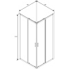 Душевой уголок Ceruttispa Muza 90 90x90, профиль черный