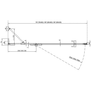 Набор крепежей для душевой двери Ravak Brilliant L D01000A084 Хром