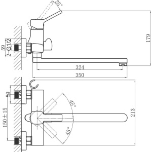 Универсальный смеситель D&K Rhein.Dusseldorf