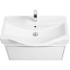Тумба с раковиной STWORKI Хельсинки 80, подвесная, с накладной раковиной, белая, МДФ