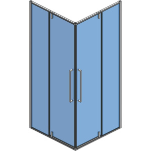 Душевой уголок AQUAme AQM7102 90х90, профиль хром