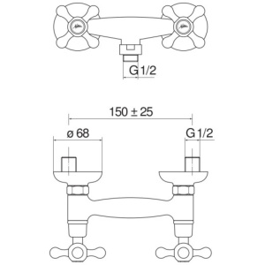 Смеситель для душа Nobili GRAZIA GRC5003/1BR Ancient bronze состаренная бронза