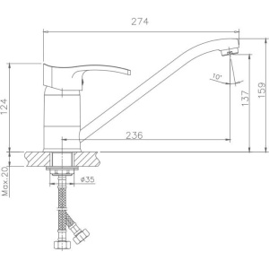 Купить Смеситель для кухни Haiba HB70 HB4970 в Москве с доставкой Смеситель для кухни Haiba HB70 HB4970