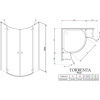 Душевой уголок Radaway Torrenta PDD 80 стекло графит