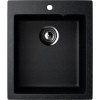 Комплект Мойка кухонная Ulgran U-404 -308 черная, встраиваемая, российская, матовая, квадратная + Смеситель Domaci Равенна DCB 7012 сатин, с гибким изливом