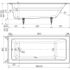 Чугунная ванна Универсал Оптима 180x80 см, с ножками