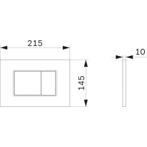 Кнопка смыва AM.PM ProC S I070231 хром матовый