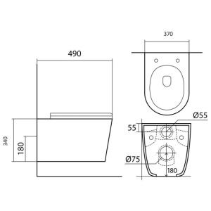 Комплект унитаз с инсталляцией, кнопкой и сиденьем микролифт Aquatek Вега SET AQUATEK ВЕГА cmp-017 безободковый