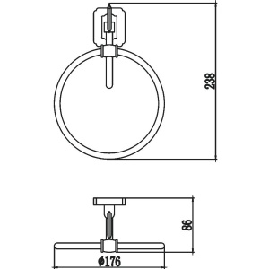 Полотенцедержатель Savol 64 S-006460 бронза