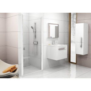 Душевая дверь в нишу Ravak Chrome CSD1-80 Transparent, профиль белый