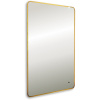 Зеркало Art&Max Siena S 60х100 золото, с LED-подсветкой, 6000К