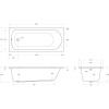 Акриловая ванна Cezares Eco 160x70 см, с ножками