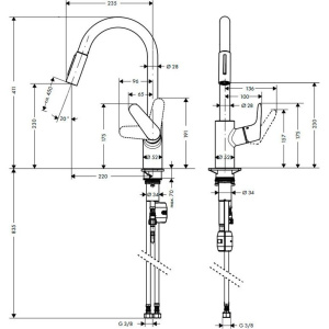 Купить Смеситель для кухни Hansgrohe Focus 31815800 в Москве с доставкой Смеситель для кухни Hansgrohe Focus 31815800