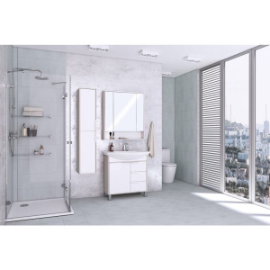 Шкаф-пенал AQUATON Рико белый, ясень фабрик