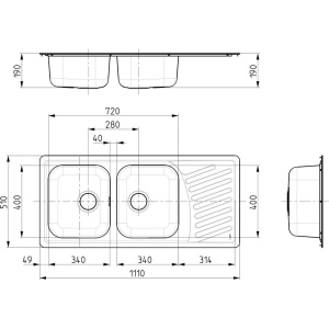 Купить Мойка кухонная Alveus Elegant 70 satin в Москве с доставкой Мойка кухонная Alveus Elegant 70 satin