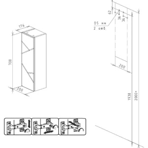 Купить Шкаф Бриклаер Кристалл 20 белый матовый в Москве с доставкой Шкаф Бриклаер Кристалл 20 белый матовый