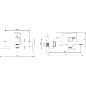 Смеситель для ванны с душем BELZ B60613-7 черный