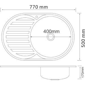 Мойка кухонная РМС MD6 MG6-7750OVR R
