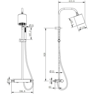Купить Душевая стойка Cezares Moon MOON-CD-TA130-01 хром в Москве с доставкой Душевая стойка Cezares Moon MOON-CD-TA130-01 хром