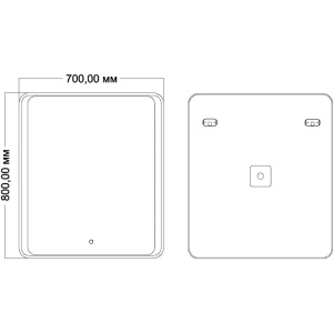 Купить Зеркало Art&Max Elegant 70х80 с подсветкой в Москве с доставкой Зеркало Art&Max Elegant 70х80 с подсветкой